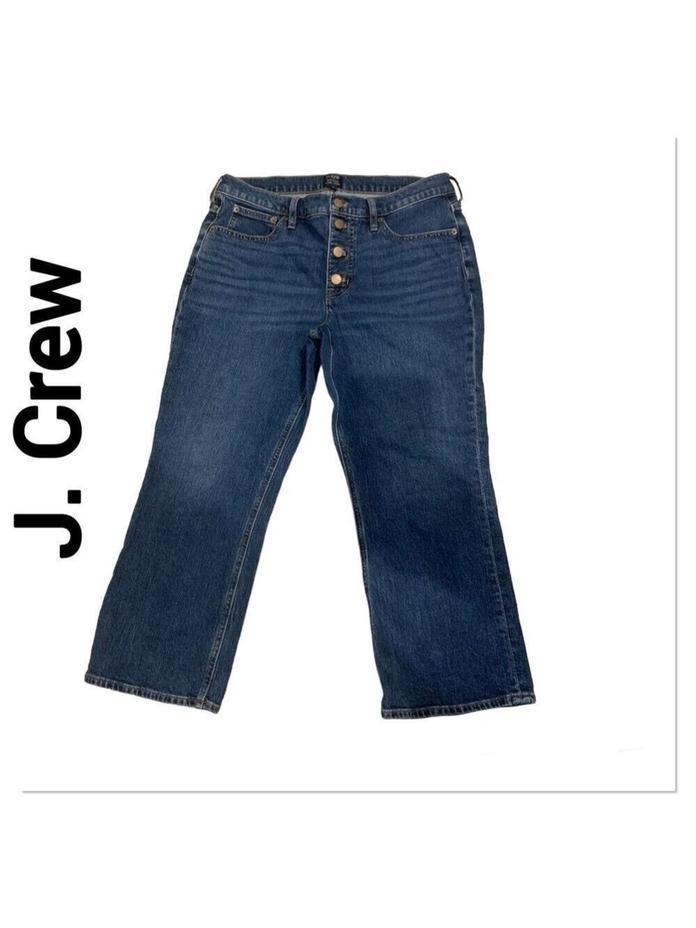 J. CREW Mid Rise Flare Crop Button Fly size 30P